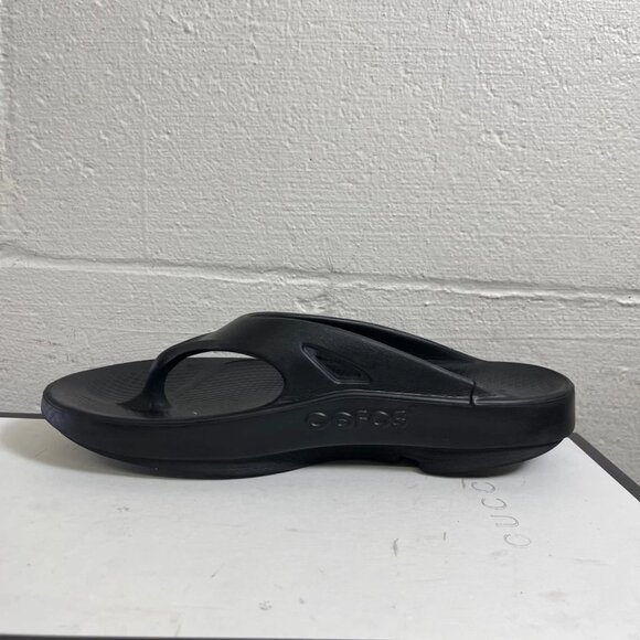 OOFOS OOlala Black Recovery Sandals Thong Slide Slip On Women's 10 Men's 8 - Picture 4 of 8